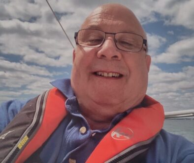 Chris on his boat